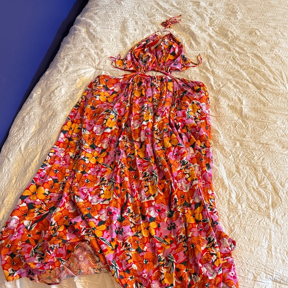 Petal & Pup Red and Floral Dress